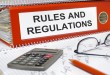 rules and regulations written on folder