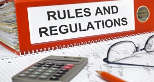 rules and regulations written on folder